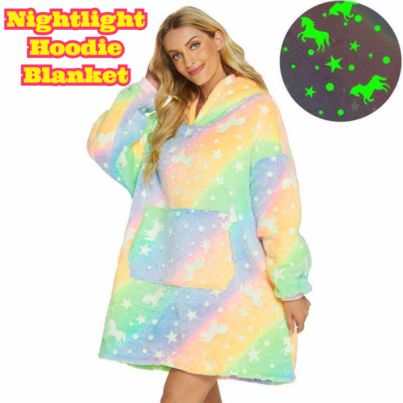 Fleece Hoodie Lined - Dames Fleece gevoerde verdikte hoodiedeken Glow