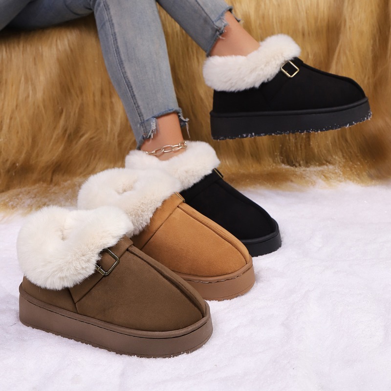 Snow Boot Fur Lined - Dikke Zool Sneeuwlaarzen Dames Fleece Gevoerde