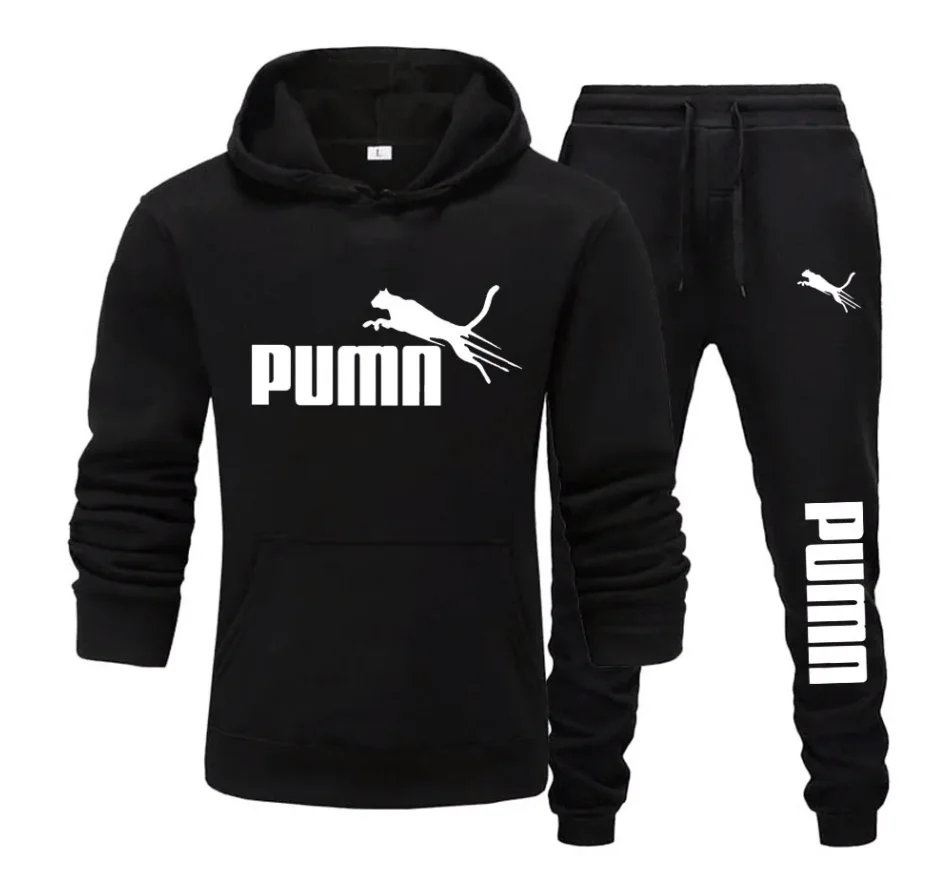Fleece Hoodie Lined - Nieuwe heren hoodie + broek winter-lente
