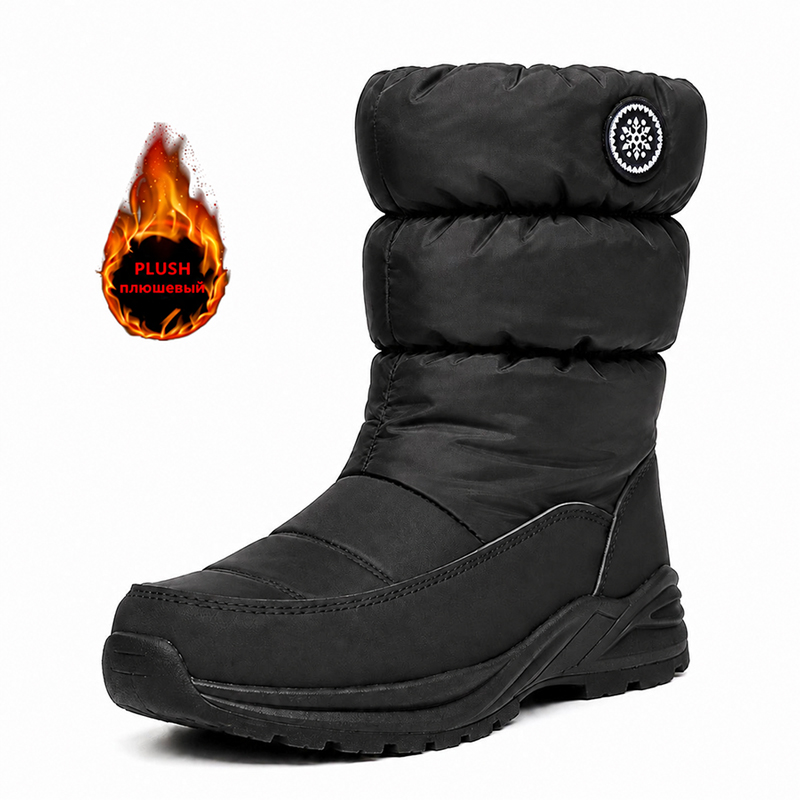 Snow Boot Fur Lined - Dames Winter Snowboots Waterdicht Warme Mid-Calf