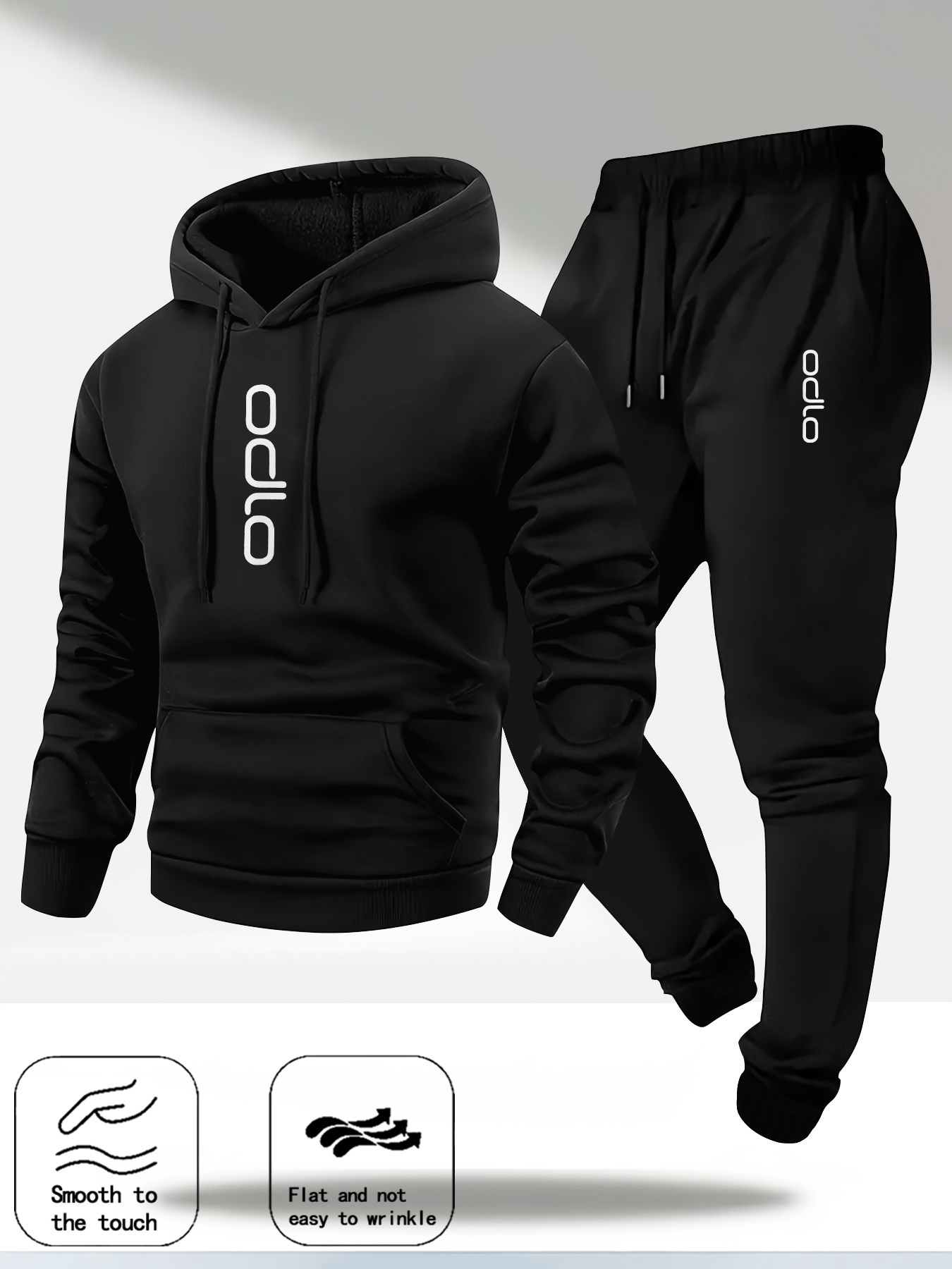 Fleece Hoodie Lined - 2026 Heren Trainingspak met Ringprint, 2-delig,
