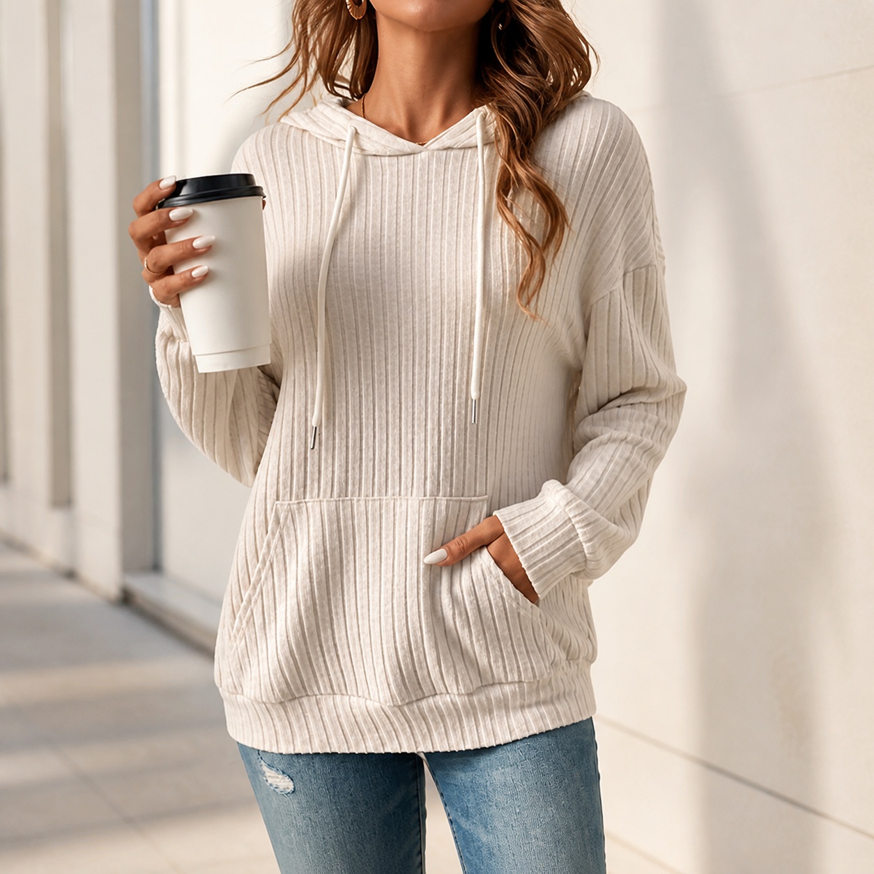 Dames trui met capuchon, winte - Winter Clothing Types recensie en prijs