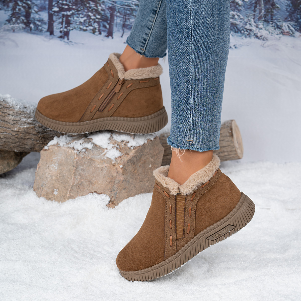 Dames Winterlaarzen Bruin Dame - Snow Boot Fur Lined recensie en prijs
