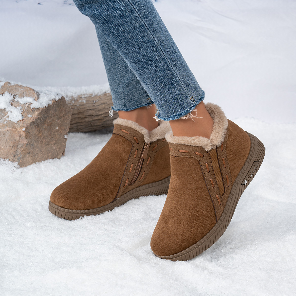 Dames Winterlaarzen Bruin Dame - Snow Boot Fur Lined recensie en prijs