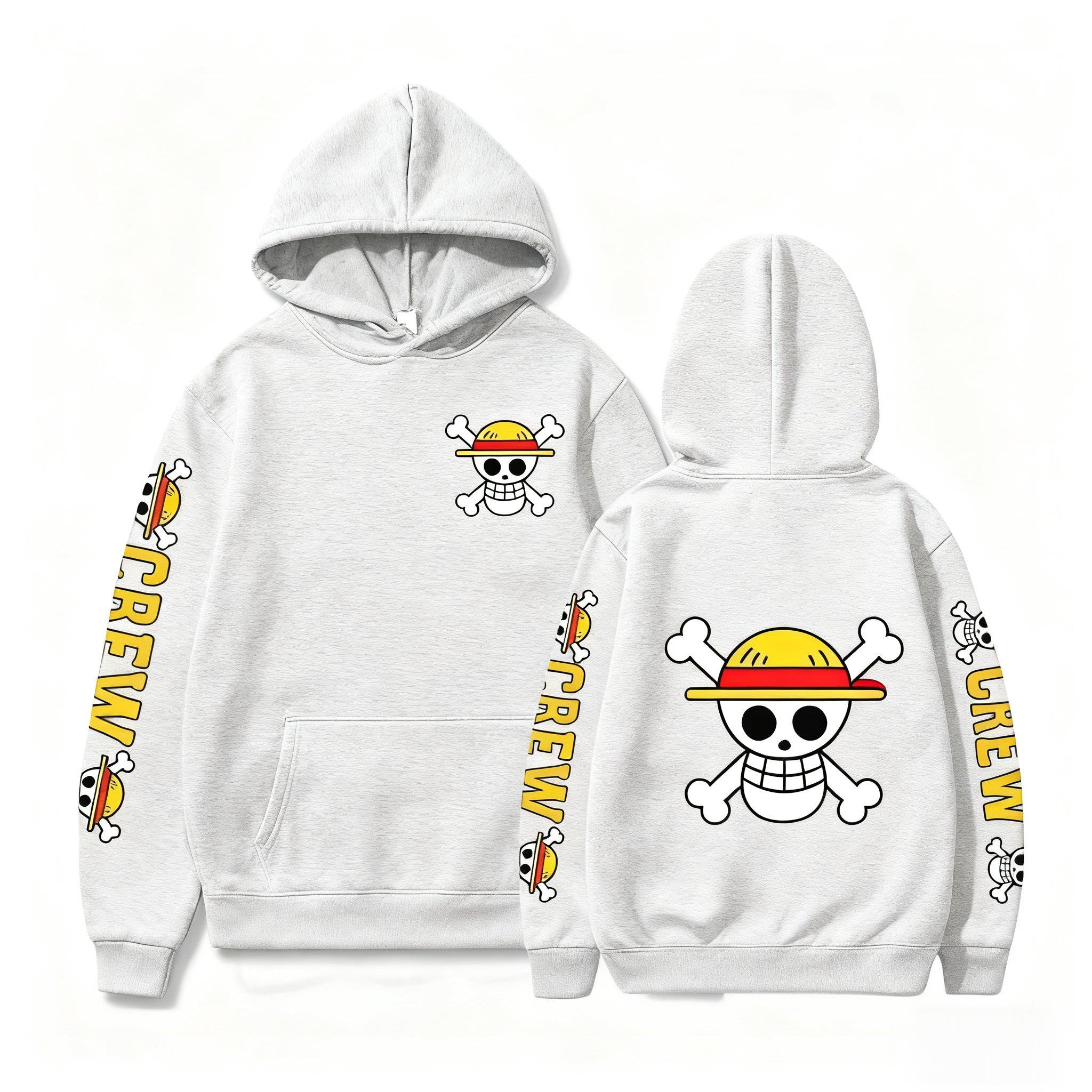 Een Stuk Schedel Print Hoodie  - Winter Clothing Japan recensie en prijs