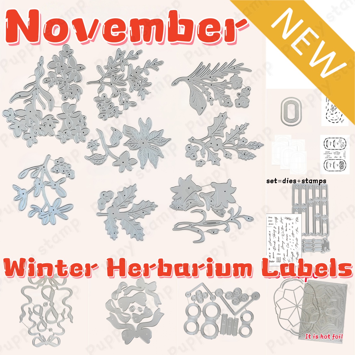 Winter Herbarium Etiketten Met - Winter Clothing Label recensie en prijs